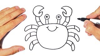 How to draw a Crab Step by Step | Crab Drawing Lesson