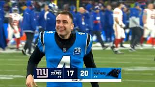 Eddy Pineiro Game Winning Field Goal vs. New York Giants #panthers #tiktok #youtube