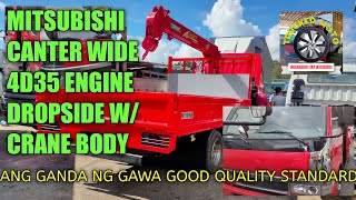 MURANG TRUCK:MITSUBISHI CANTER WIDE: 4D35 ENGINE: DROPE SIDE 14FT. W/ 260 UNIC CRANE.