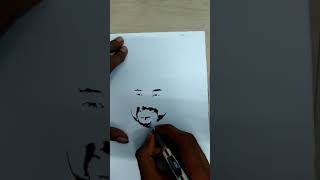 drawing tovino thomas/ tovino pen sketch/ with pen and highlighter