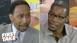 Kevin Durant interview: OKC’s NBA Finals hopes, defends Westbrook | First Take (2012) | ESPN Archive