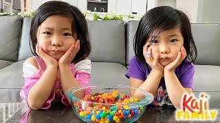 Kids Trying NOT to eat Candy Challenge with Emma and Kate!!