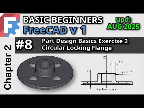 Basic Freecad Model Exercise Basic Beginners Freecad V1 Course
