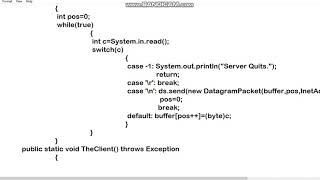 ADVANCED JAVA PROGRAM TO CREATE SIMPLE DATAGRAM SERVER AND CLIENT USING COMMAND PROMPT