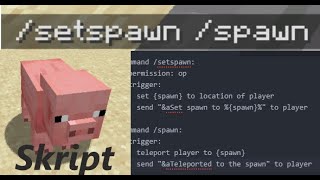 How to make a spawn command with skript