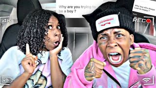 MAKING UP FAKE DISRESPECTFUL QUESTIONS TO ASK MY ANGRY GIRLFRIEND😳!! * HILARIOUS *