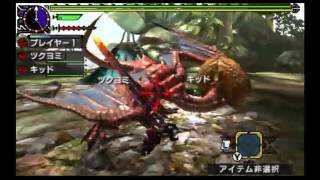 [MHXX体験版] イャンクック ブレイヴ太刀アイテム無し 01'57\