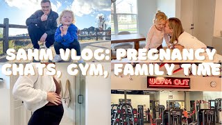 VLOG: realistic SAHM DITL | hormonal skin issues | pregnancy chats | trying a new gym with childcare