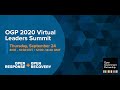 OGP 2020 Virtual Leaders Summit [ENGLISH]