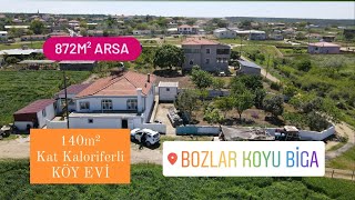 SATILDI! Çanakkale Biga Bozlar Köyünde 872m²'lik Bahçeli Satılık Köy Evi! 1.220.000₺