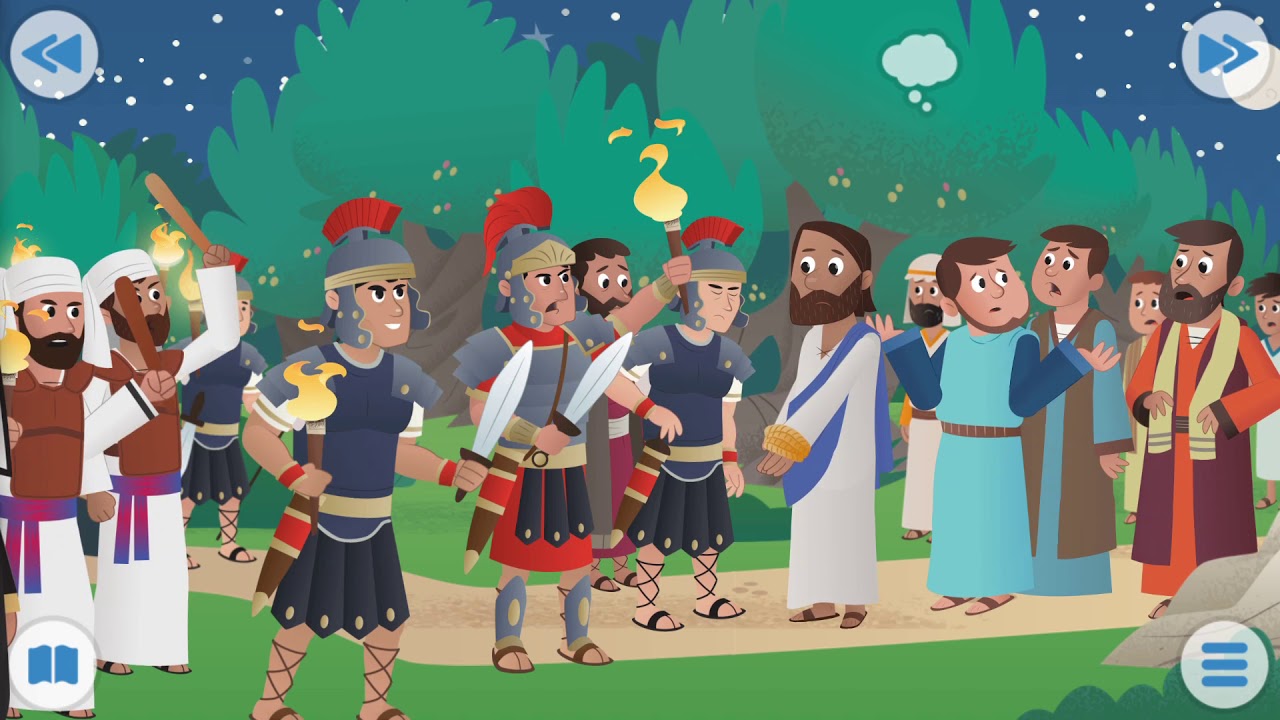 In The Garden- Jesus Is Arrested- Christian Bible Cartoon - YouTube