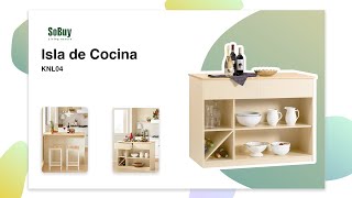 SoBuy Isla de cocina | Isla para cocina | Aparador cocina | Mesa isla cocina | Isla cocina | KNL04