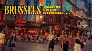 Unmissable streets of Brussels, Belgium Walking Tour - 4K