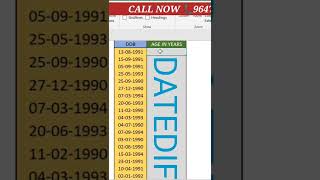 Advance Excel Tips & Tricks | Datedif Function in Excel | Excel Tutorial for Beginners