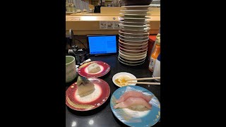 CONVEYOR BELT SUSHI 🍣 🚂  @ Katsu Midori Seibu Shibuya (Tokyo, JP 🇯🇵)