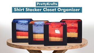 PrettyKrafts Shirt Stacker Closet Organizer - Shirts and Clothing Organizer