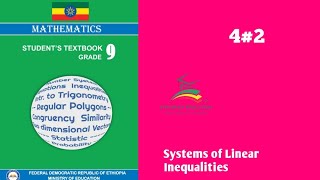 Ethiopian Grade 9 Maths 4#2 Systems of Linear Inequalities