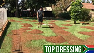 Top dressing - Lawn Levelling - Compost/Topsoi/sand??? Using the Kikuyu Guru Lawn Leveller