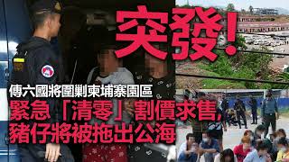 20220821L【突發！】傳六國將圍剿柬埔寨園區，緊急「清零」割價求售，豬仔將被拖出公海