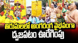 తిరుమలలో అంగరంగ వైభవంగా ద్వజపటం ఊరేగింపు | TTD | Tirupati @sumantvtirupathi