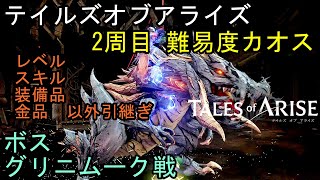 【テイルズオブアライズ】2周目 難易度カオス ボス グリニムーク戦 PS4 Tales of Arise TOARISE