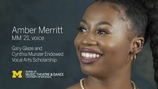 An SMTD Scholarship Story: Amber Merritt, MM Vocal Performance