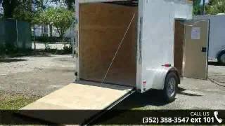 New 6x8 Cargo Trailer White EXT. Color w/Additional 3 in...