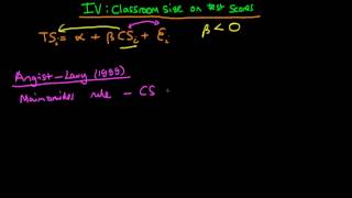 Instrumental Variables example - classroom size