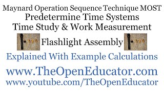 Maynard Operation Sequence Technique MOST Explained With Example Calculations Time Study