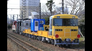 JR四国向け定尺レール運搬車、9000系甲種輸送