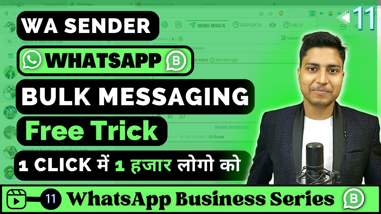 WhatsApp Bulk Messaging Free Trick | How To Use WA Sender Extension | # ...