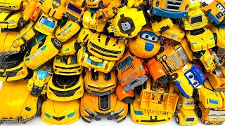 Different Orange TRANSFORMERS vs Robot Tobot Car Toys Assemble: DEVASTATOR Combine Revenge BUMBLEBEE