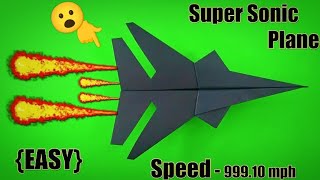 How to make a super sonic paper plane