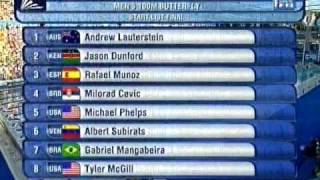 Rome 2009 - Men's 100 Fly finals - Phelps vs. Cavic