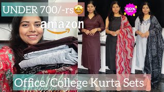 Stylish And Affordable Kurta Sets | UNDER 750/-rs🤩 | amazon haul