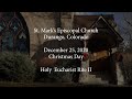 Dec. 25, 2020: Christmas Day Service at St. Mark's