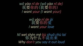 Grace Chang - Wo Yao Ni De Ai [Pinyin w/ English translation \u0026 Characters]