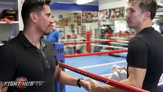 GENNADY GOLOVKIN CRUSHES REPORTERS HAND! DISPLAYS UNREAL GRIP STRENGTH!