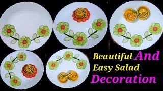 3 Easy Salad Decorations Ideas By Neelam ki recipes | New Salad Decorations for competition
