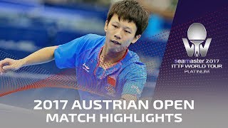 2017 Austrian Open Highlights: Lin Gaoyuan vs Robert Gardos (R16)