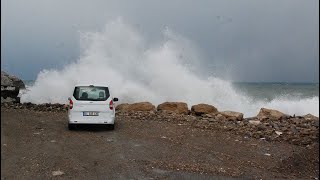 Amasra'da rüzgar etkili oldu