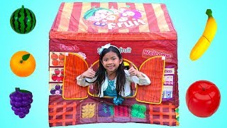 Emma Pretend Play with Fruit Shop Tent Toy