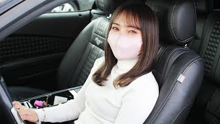 22才可愛すぎる幼稚園の先生の愛車フォードマスタングでドライブデート。