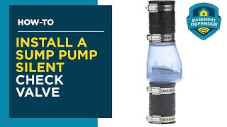 How to install a sump pump silent check valve