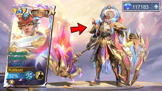 TIGREAL CELESTIAL GENERAL COLLECTOR SKIN IS FINALLY HERE!! 😱 | DIAMOND SPENT REVEAL! - MLBB