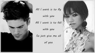 Zac Efron, Zendaya - Rewrite The Stars (Lyrics & Pictures)