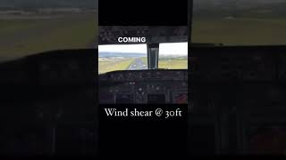 Wind shear at 30ft. #pilot #aviation #professionalpilot #boeing #avgeeks #airplane