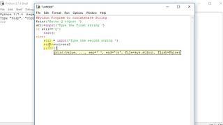 Python Program to concatenate String