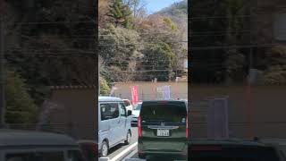 20240331 山梨県身延町　しもべの湯から見たJR身延線・身延温泉駅のホーム#山梨県身延町#しもべの湯#JR身延線#身延温泉駅