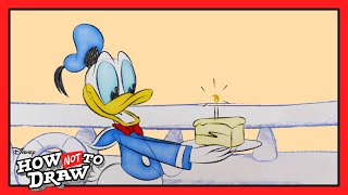 Donald Duck Cartoon Comes to Life 🖊️ | Donald Duck | How NOT to Draw | @disneych